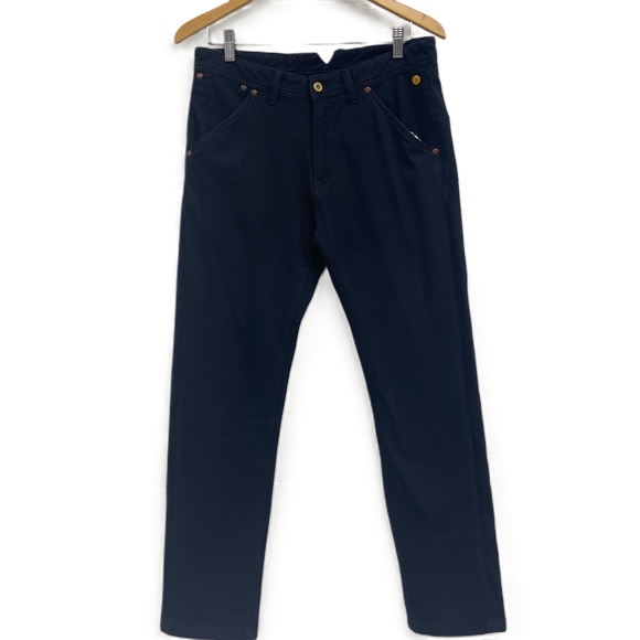 Denim - Fairwhale Jeans vintage Black Denim Straight Leg Pants Button ‎ Design 32" Waist